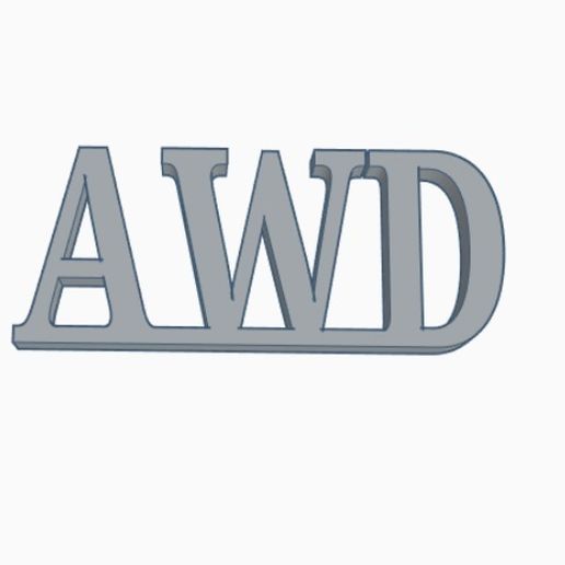 Download STL file AWD Emblem • Template to 3D print ・ Cults